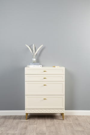 Комод Марион 16.249 слоновая кость С341 PE, слоновая кость 6898 ПВХ, белый PE шагрень