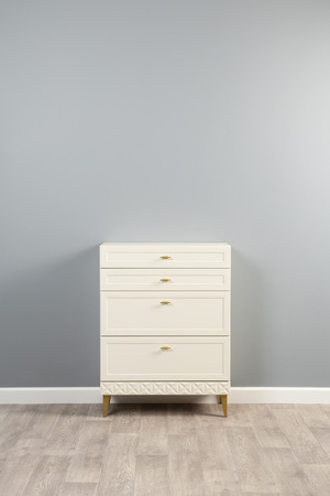 Гостиная Марион композиция 1 слоновая кость С341 PE, слоновая кость 6898 ПВХ, белый PE шагрень (собирается на любую сторону)