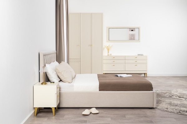 Комод Марион 16.256 Слоновая кость С341 PE, Слоновая кость 6898 ПВХ, Белый PE шагрень