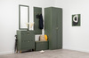 Шкаф двустворчатый Марион 16.340.02 дымчатый зеленый K521, олива шагрень AG 1050 ПВХ