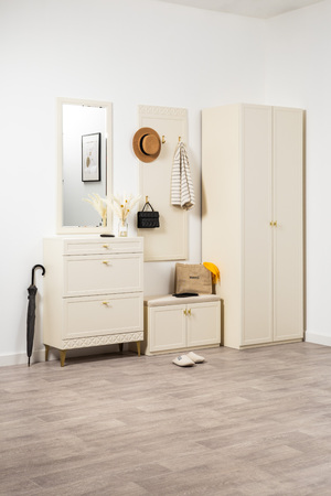 Шкаф двустворчатый Марион 16.340.02 слоновая кость С341 PE, слоновая кость 6898 ПВХ