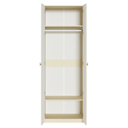 Шкаф двустворчатый Марион 16.340.02 слоновая кость С341 PE, слоновая кость 6898 ПВХ