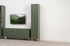 Шкаф-пенал Марион 16.333.01 дымчатый зеленый K521, олива шагрень AG 1050 ПВХ (собирается на любую сторону)