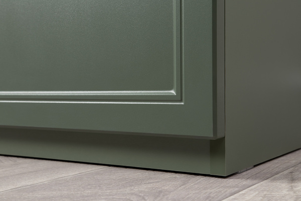 Шкаф-пенал Марион 16.340.01 дымчатый зеленый K521, олива шагрень AG 1050 ПВХ (собирается на любую сторону)