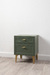 Тумба прикроватная Марион 16.14 дымчатый зеленый K521, олива шагрень AG 1050 ПВХ, белый PE шагрень