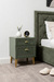 Тумба прикроватная Марион 16.14 дымчатый зеленый K521, олива шагрень AG 1050 ПВХ, белый PE шагрень