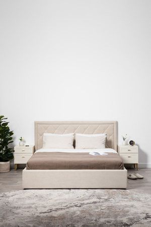 Тумба прикроватная Марион 16.14 слоновая кость С341 PE, слоновая кость 6898 ПВХ, белый PE шагрень