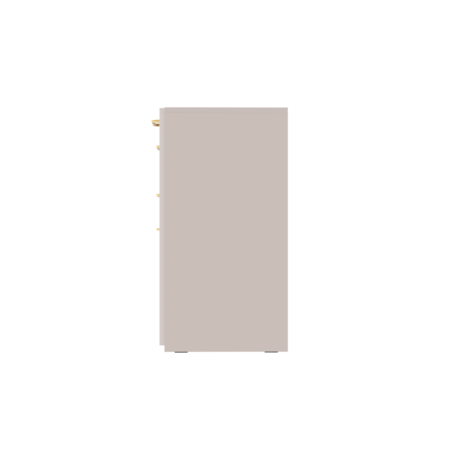 Гостиная Ричфорд композиция 2 с карнизами, кашемир 5981 BS, моно керамика D166-2 ПВХ, белый PE шагрень (собирается на любую сторону)