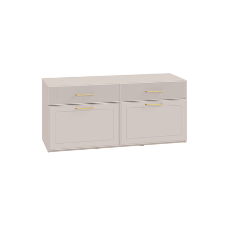 Тумба под ТВ Ричфорд 16.61 кашемир 5981 BS, моно керамика D166-2 ПВХ, белый PE шагрень